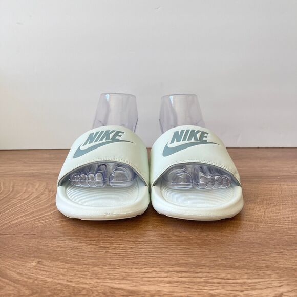 Nike Benassi JDI Grayish Green Swoosh Slide Sandals CN9677-300 Women's Size US 6 - Picture 4 of 9